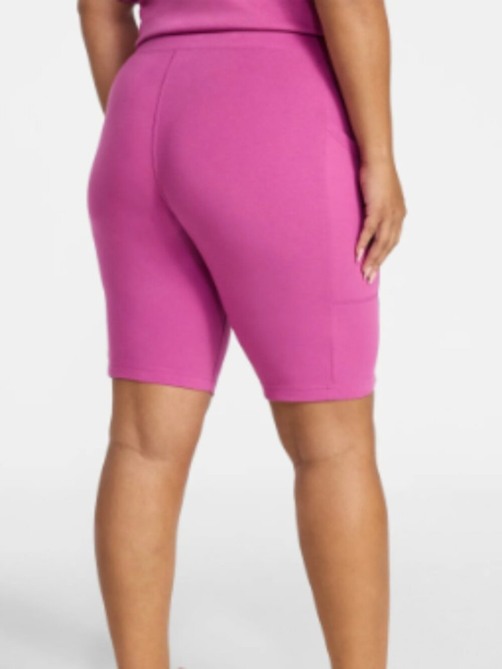 Terra & Sky High Rise 9" Bike Shorts with Pockets 1X - Picture 4 of 10